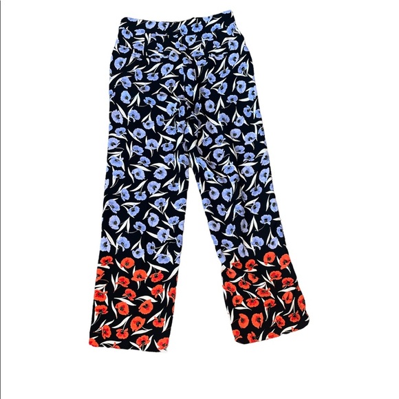 Ann Taylor Wide Legged Poppy Flower Slacks - Picture 2 of 6